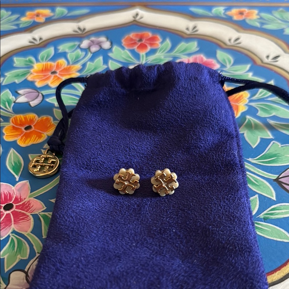 Brand New Gold Tory Burch Stud Earrings